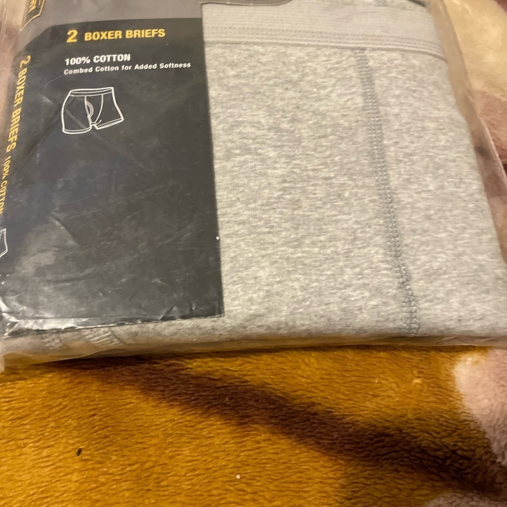 2 Men Boxer Briefs 4XL 100% Cotton